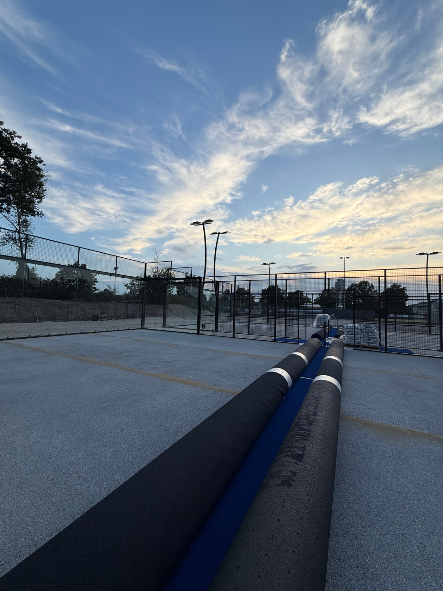 Aktueller Baufortschritt der Padel Courts beim NHTC
